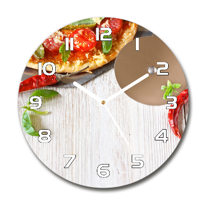 Round clock glass Pizza