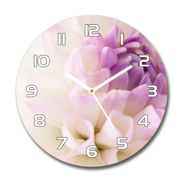 Round glass clock White Dalia