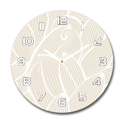 Round wall clock Pattern leaves