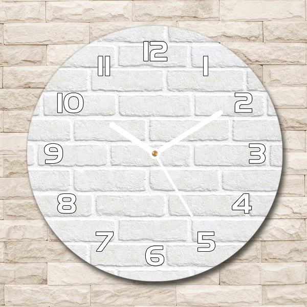 Round wall clock Brick wall