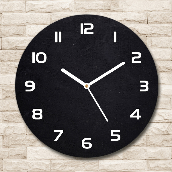 Round wall clock Black board