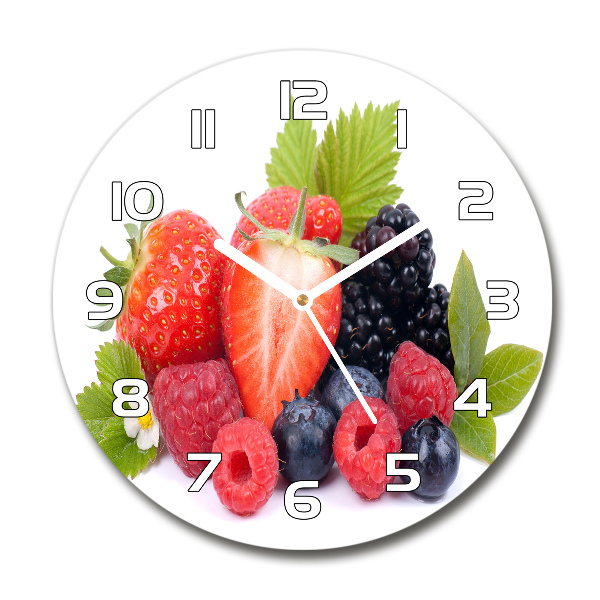 Round wall clock Forest fruits