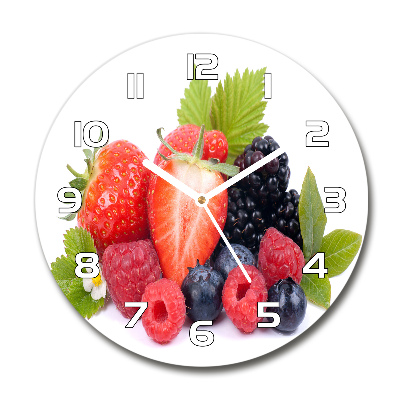 Round wall clock Forest fruits