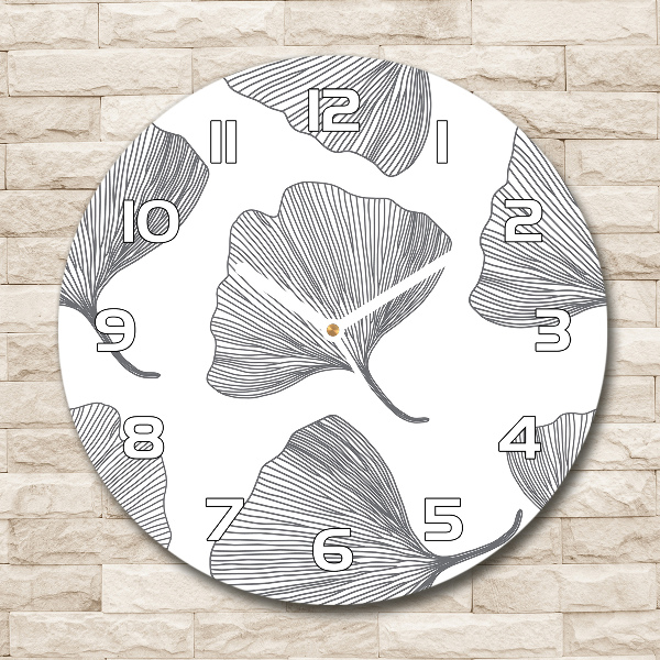 Round wall clock Ginkgo