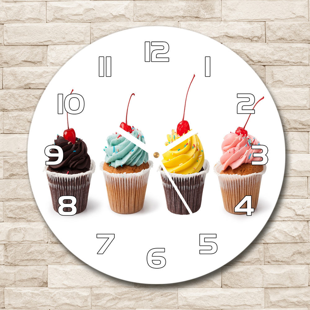 Round wall clock Cupcakes