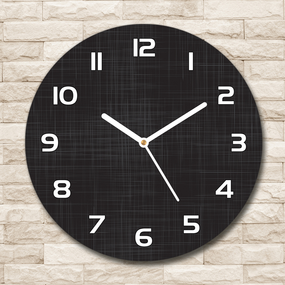 Round wall clock Linen texture