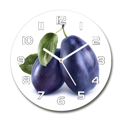 Round wall clock Plums