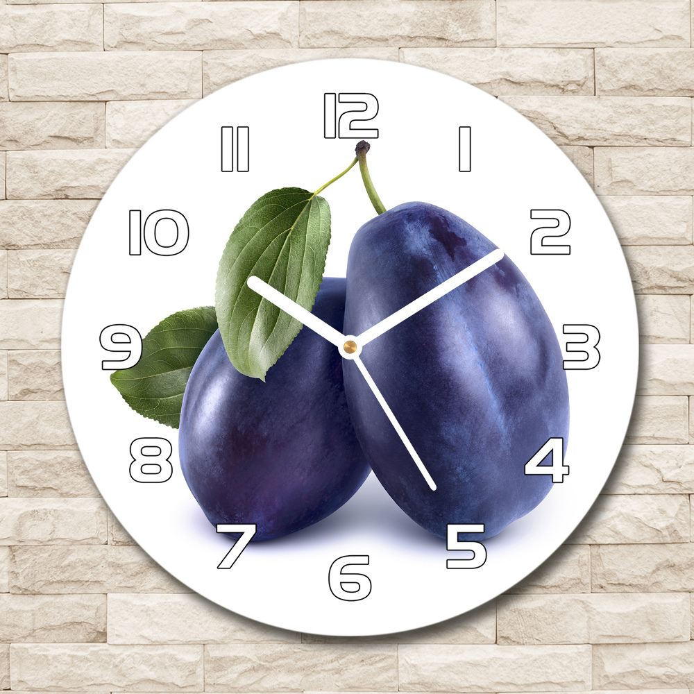 Round wall clock Plums