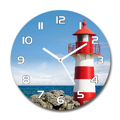 Round wall clock Lighthouse