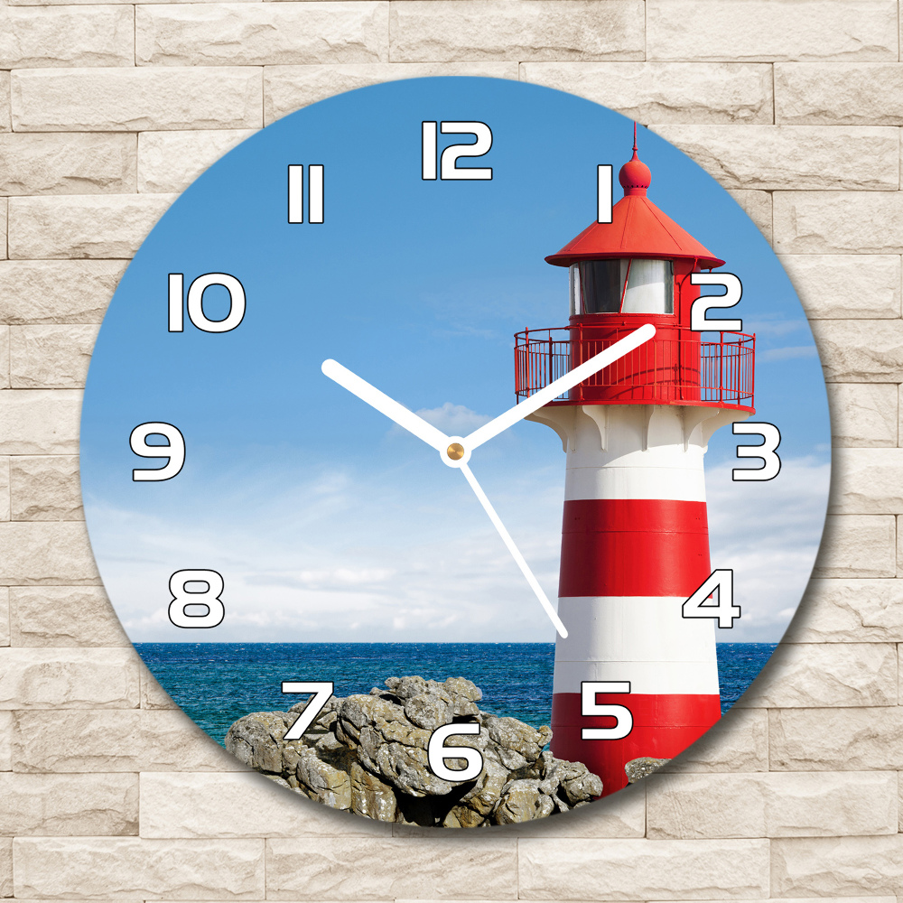 Round wall clock Lighthouse