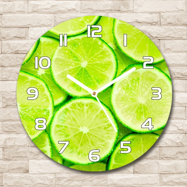 Round wall clock Lime