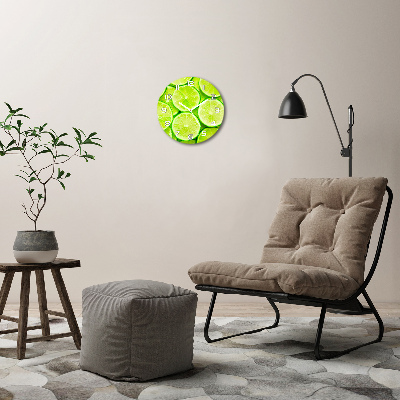 Round wall clock Lime