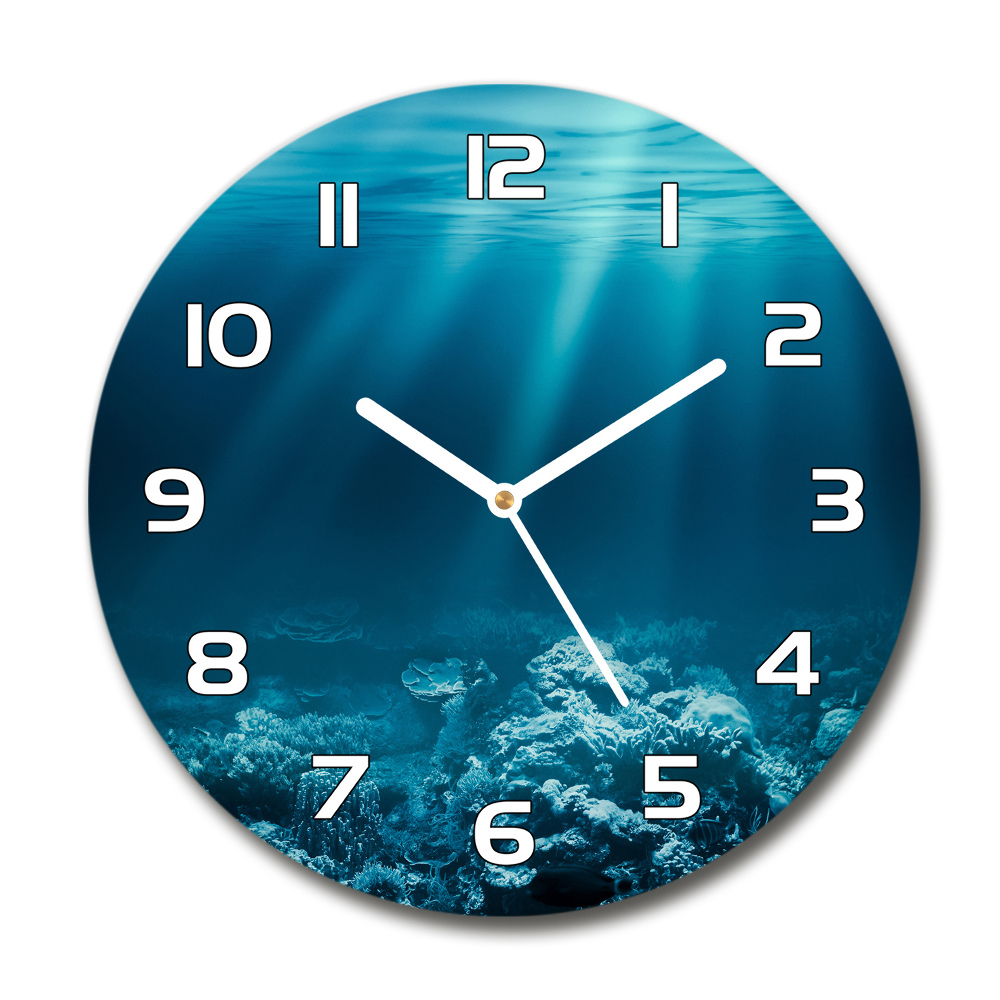 Round wall clock Underwater world