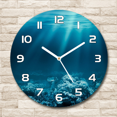 Round wall clock Underwater world