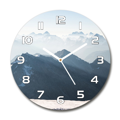 Round wall clock Mountain peaks