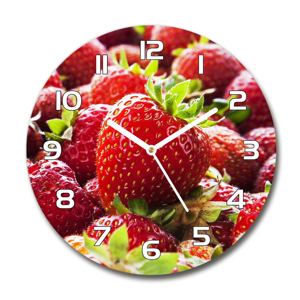 Round wall clock Strawberries