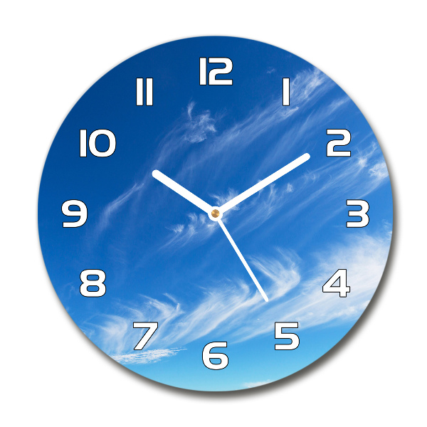 Round wall clock Blue sky