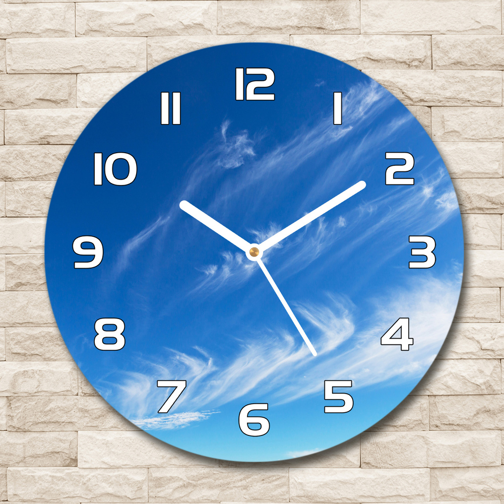 Round wall clock Blue sky