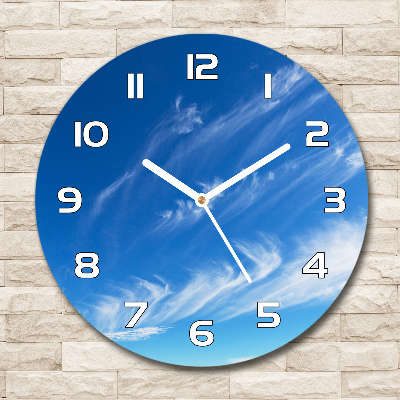 Round wall clock Blue sky