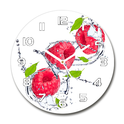 Round wall clock Raspberry and water