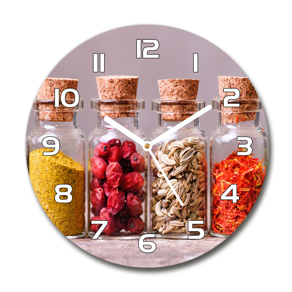Round wall clock Colorful spices