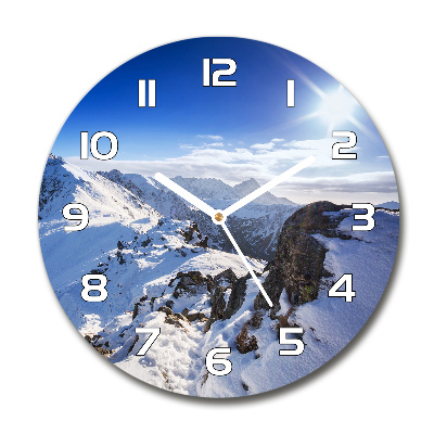 Round wall clock Tatra peak