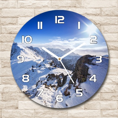 Round wall clock Tatra peak