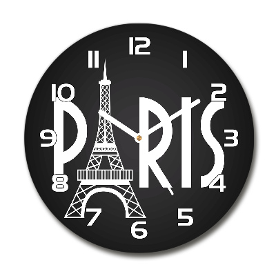 Round clock glass Paris