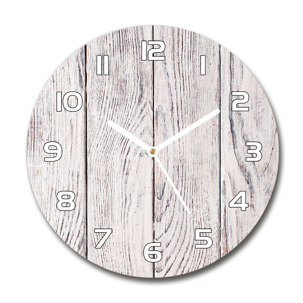 Round wall clock Wooden wall