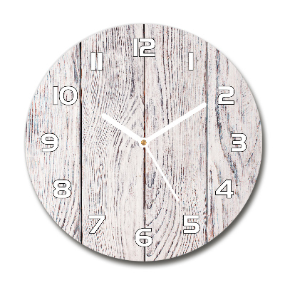 Round wall clock Wooden wall