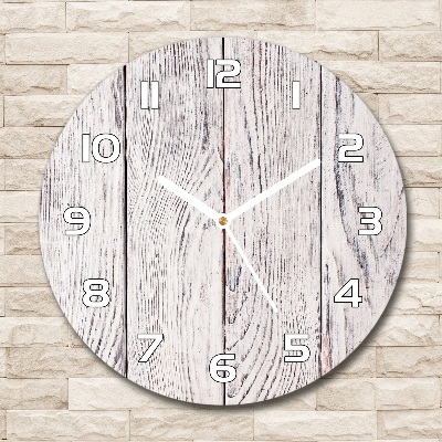 Round wall clock Wooden wall