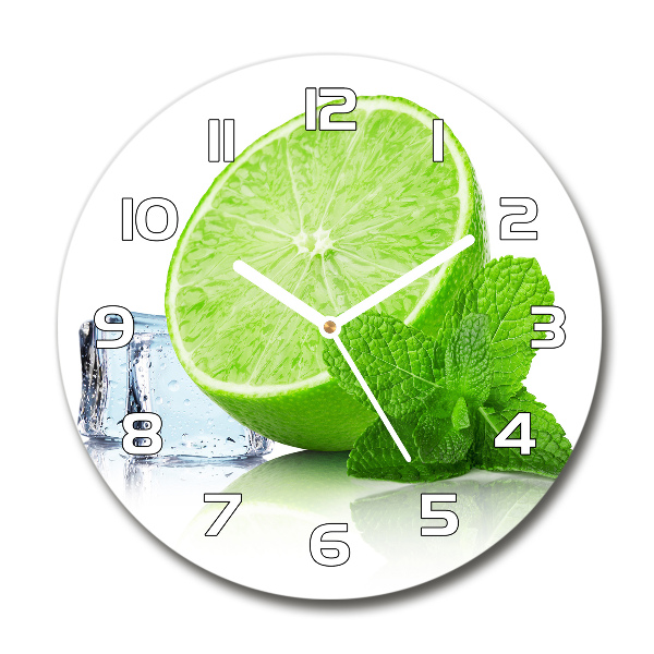 Round wall clock Ice lime