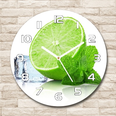 Round wall clock Ice lime