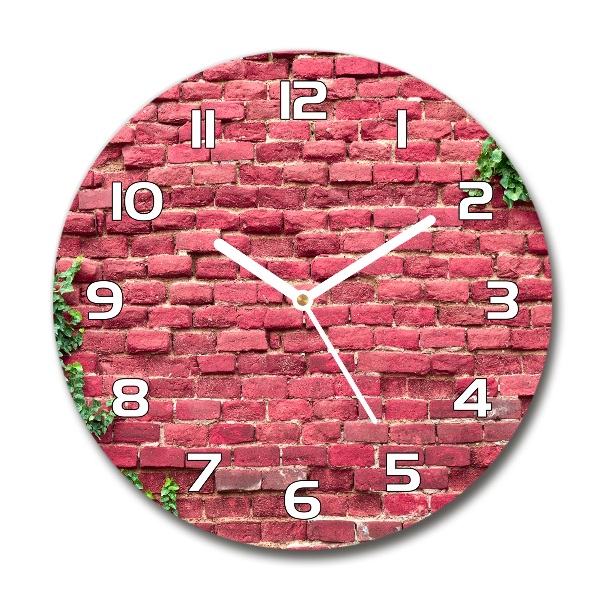 Round wall clock Brick wall