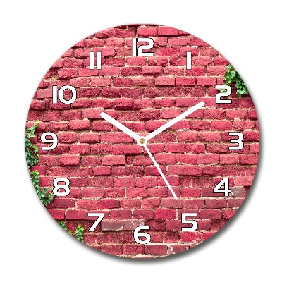 Round wall clock Brick wall