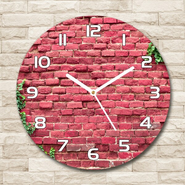 Round wall clock Brick wall