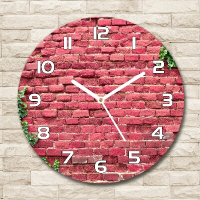 Round wall clock Brick wall