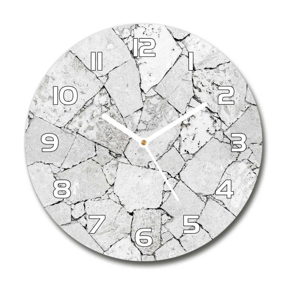 Round wall clock Stone wall