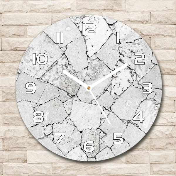 Round wall clock Stone wall