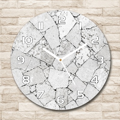 Round wall clock Stone wall