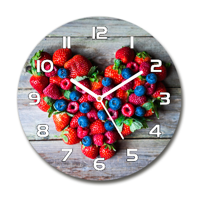 Round wall clock Fruit heart