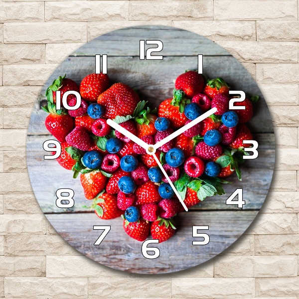 Round wall clock Fruit heart