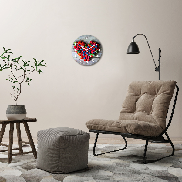 Round wall clock Fruit heart