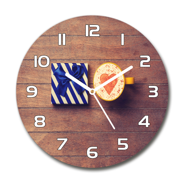 Round wall clock Coffee and gift