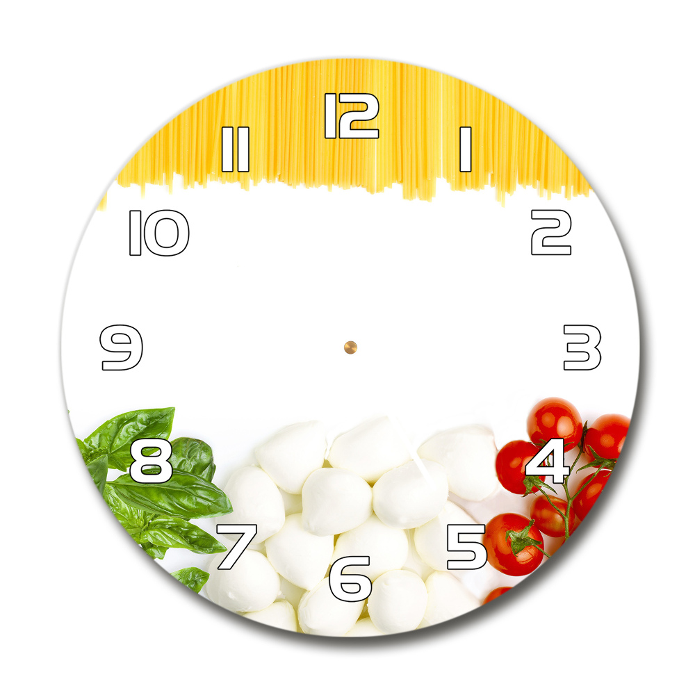 Round wall clock Italian flag