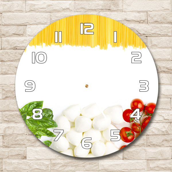 Round wall clock Italian flag