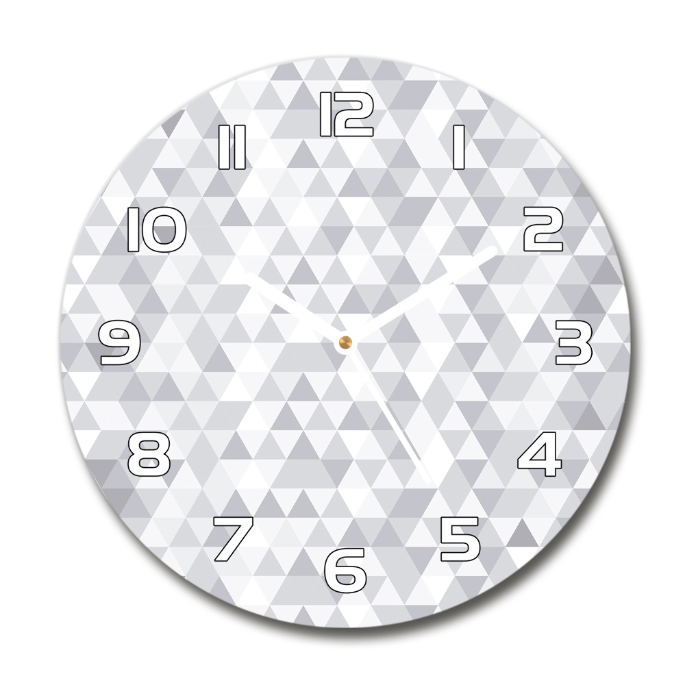 Round clock glass Gray triangles