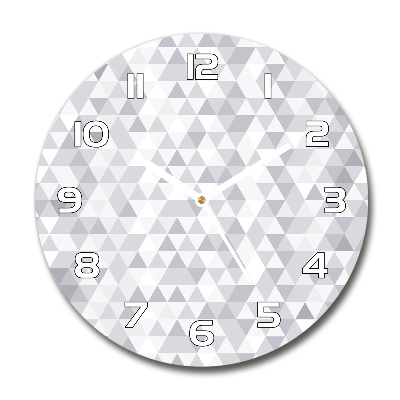 Round clock glass Gray triangles