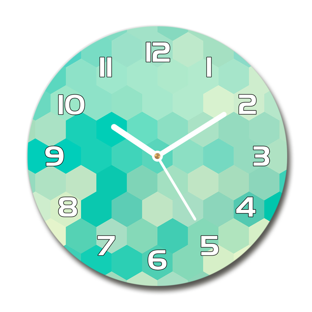 Round clock glass Geometric background