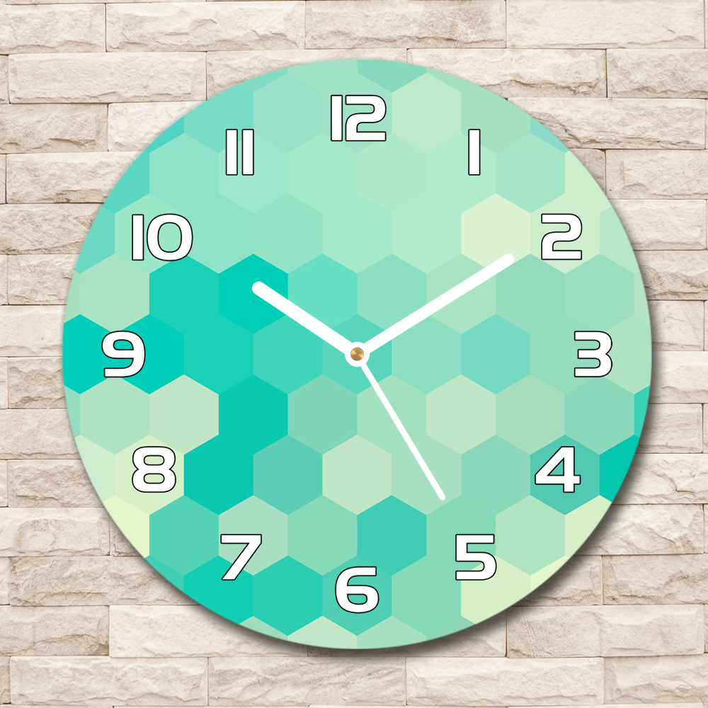 Round clock glass Geometric background